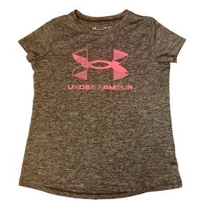 Under Armour Kids Black and Pink Tee shirt size M Activewear shirt